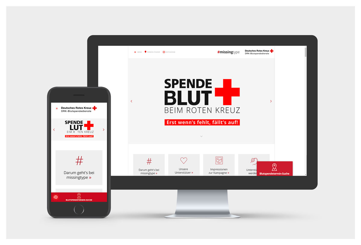 DRK – #missingtype Landingpage DRK - #missingtype Landingpage